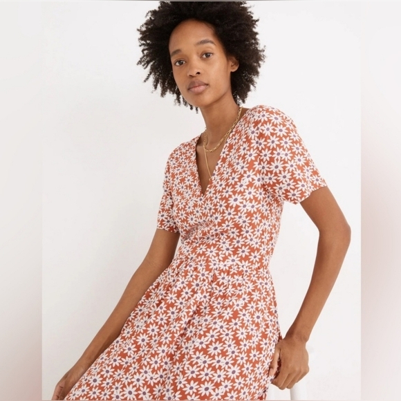 Madewell Clara Midi Dress Falling Daisies Flowy Fairy Dress Size XL - Picture 2 of 11
